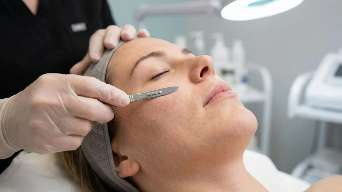 Dermaplaning treatment at Rev Med Spa